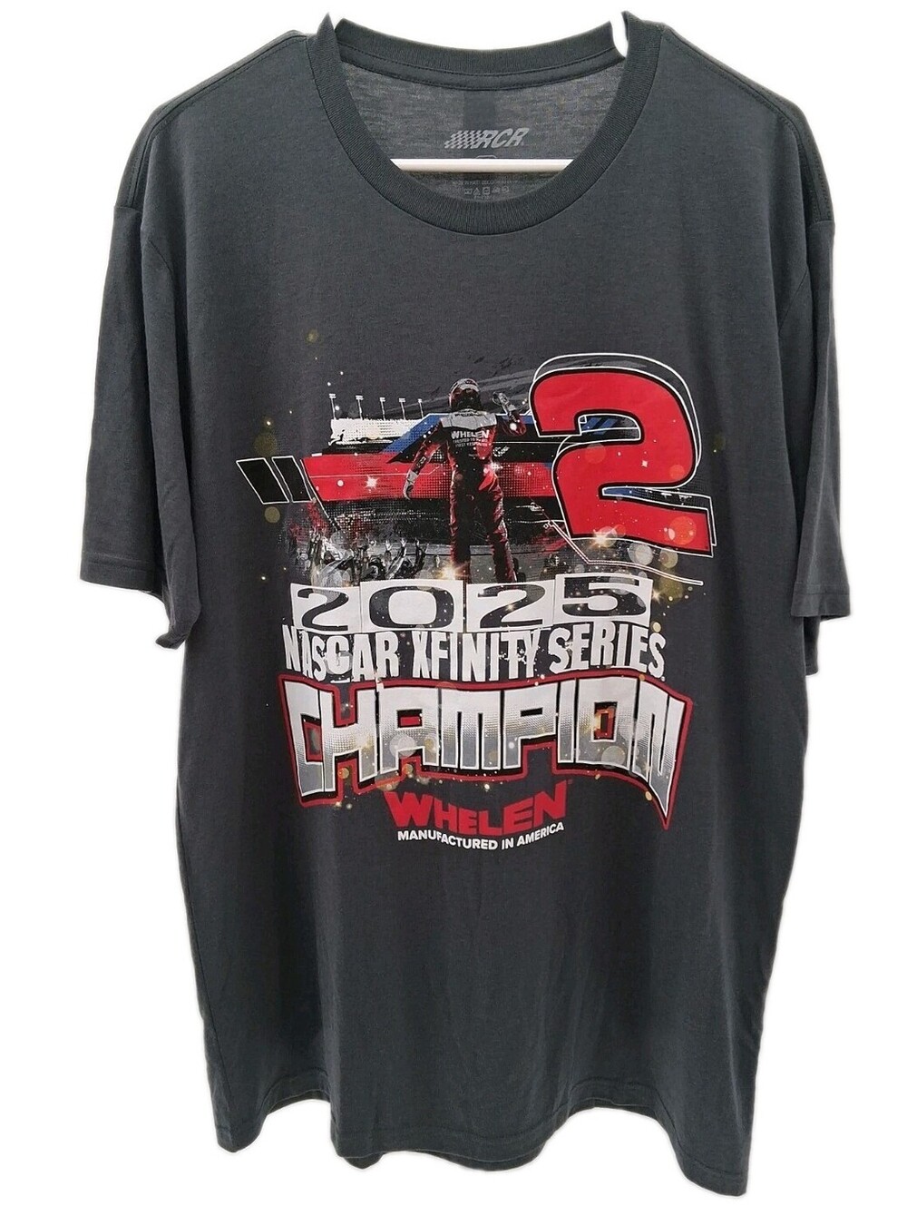 Jesse Love 2025 Nascar Xfinity Series Champion T Shirt Mens XL Black Graphic